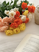 牡丹仿真花绢花室内假花花束餐桌花摆设客厅装 饰花摆件