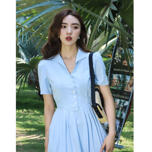 夏天复古设计感裙子女高级感