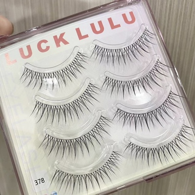 378假睫毛眼睫毛自然纤长四对装日系软梗跟妆手工卷翘根根分明