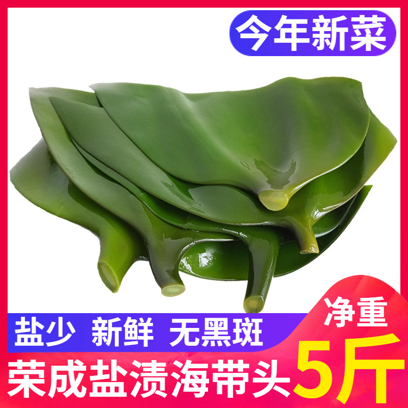 5斤山东荣成盐渍海带头海带根
