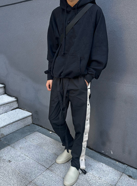 Saint Master FEAR OF GOD FOG 6TH黑白排扣裤工装尼龙运动裤
