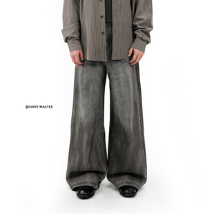 SAINT MASTER2026春季新品潮流设计宽松直筒男女青年牛仔裤