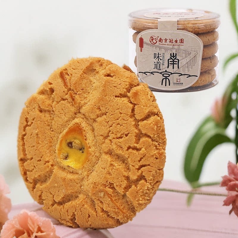 南京冠生园 塑盒桃酥传统桃酥小糕点休闲即食美食伴手礼 250克/罐