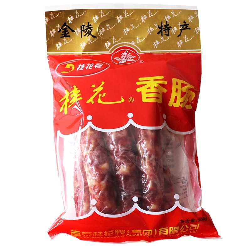 南京桂花鸭集团 桂花牌香肠南京特产真空包装腌制腊味香肠500g/袋,零食/坚果/特产,猪肉类,淘宝优惠券,粉丝福利购,淘宝优惠卷
