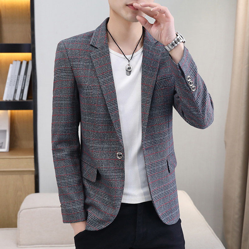 男士小西装修身外套韩版休闲英伦西服单西上衣春秋帅气S2110-P80,男装西服套装,星座509