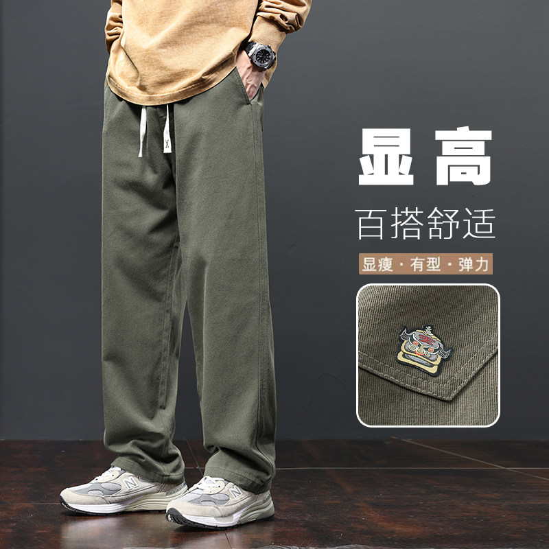 工装裤男秋季新款美式潮牌宽松直筒阔腿裤百搭休闲裤子Z2329-P50图片