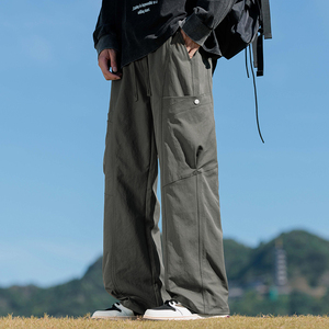 伞兵工装裤男2026秋冬新款高街潮流休闲裤宽松拖地长裤Z9857-P50图片