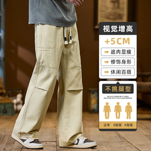 新款宽松休闲裤男韩版潮流百搭裤子运动长裤工装裤潮Z9852-P50图片
