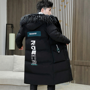 长款棉衣男2021新款羽绒棉服保暖连帽棉袄帅气冬装衣服DS605-P155图片