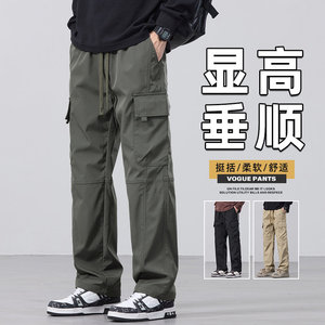 日系工装裤男款美式冲锋裤春季宽松直筒休闲伞兵长裤子Z9810-P50图片