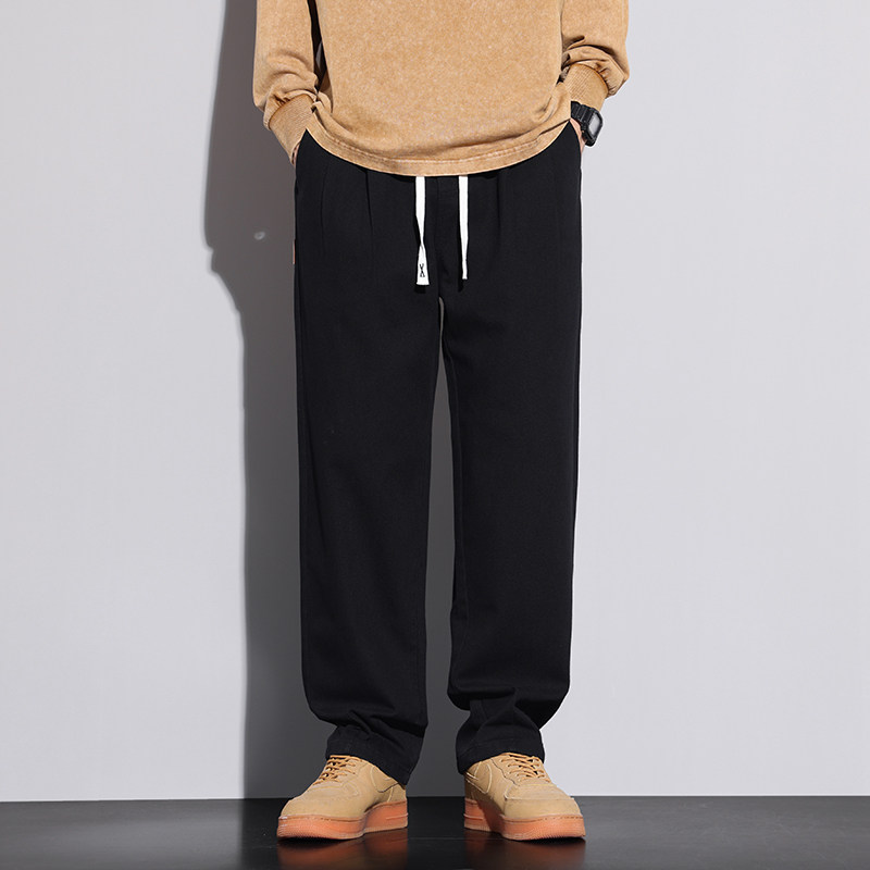 日系工装裤子男秋冬纯棉美式潮牌vibe直筒宽松休闲长裤Z2328-P50,男装休闲裤,星座509