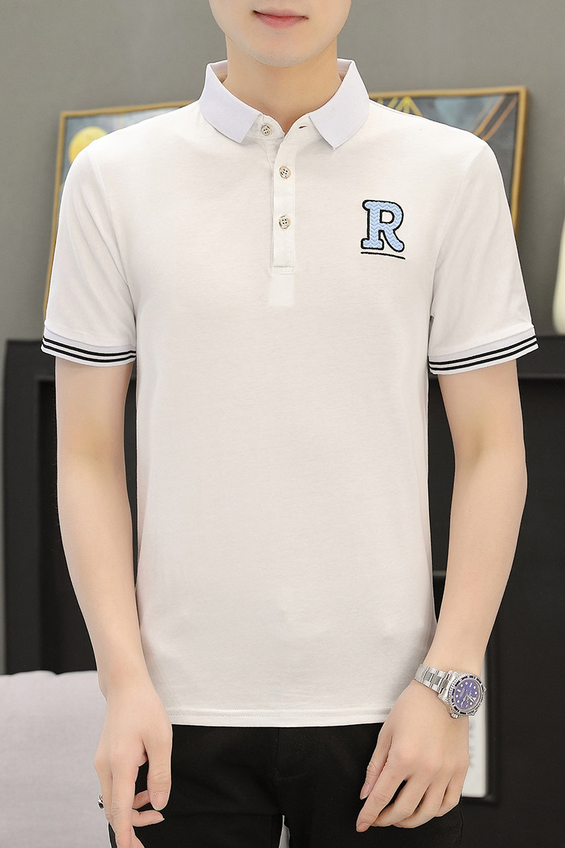 男士短袖T恤潮牌男装夏装POLO衫带领衣服夏季打底衫体恤ST013-P30,男装Polo衫,星座509