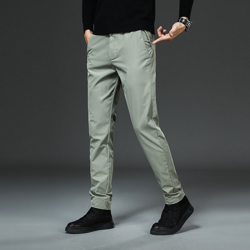 休闲裤男士2026年新款宽松直筒长裤子男装松紧腰西裤C9118中厚P35，男装休闲裤，星座509