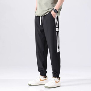 休闲裤男士2023夏季新薄款弹力透气束脚裤宽松哈伦男裤Z2317-P50图片