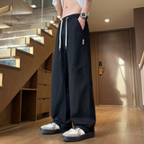 美式复古男裤子纯棉高街休闲裤春季潮宽松直筒工装长裤Z2523-P50，男装休闲裤，星座509