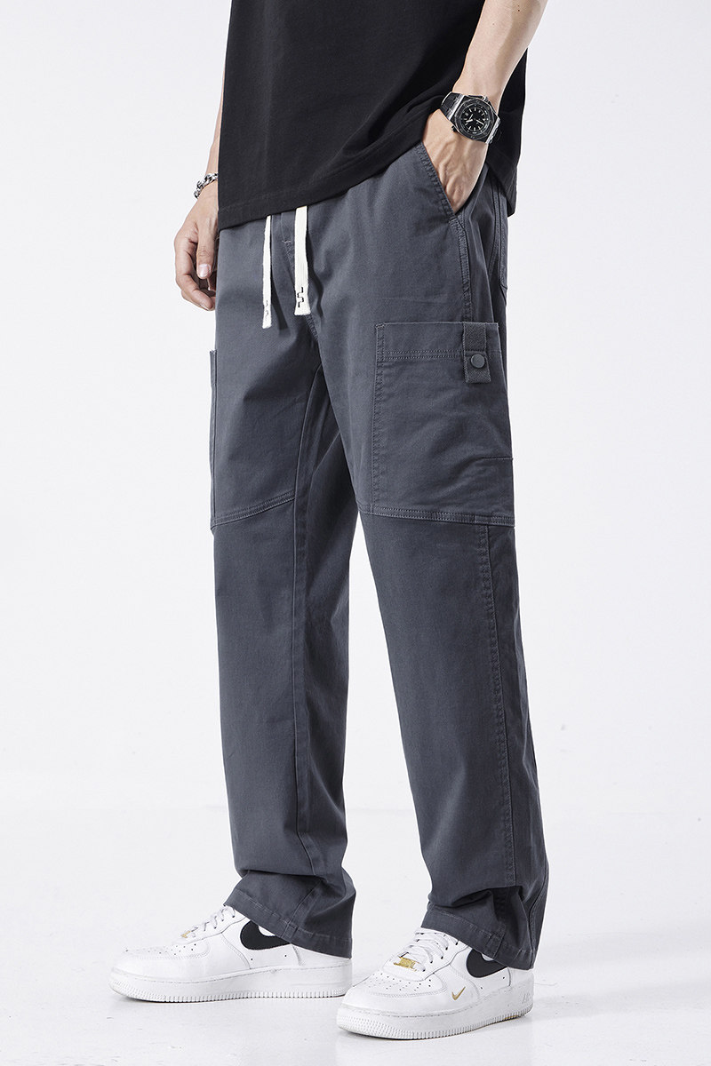 日系机能工装裤男春夏季新款男生宽松直筒阔腿休闲长裤M2403-P55,男装休闲裤,星座509