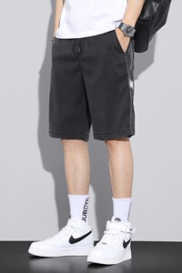 夏季薄款牛仔短裤子男士宽松运动冰丝休闲五分裤男Z8862-P40图片