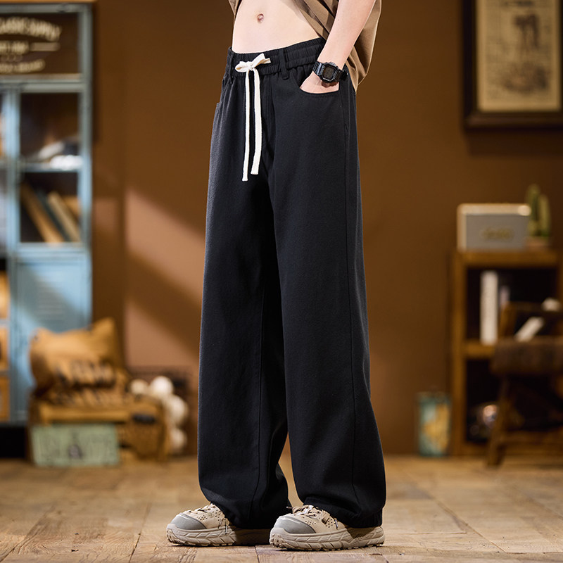 特批美式高街复古牛仔裤宽松直筒2026秋季休闲阔腿裤Z2507-P35，男装牛仔裤，星座509