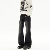 2026春季新款辣妹风微喇牛仔裤男女高腰修身显瘦拖地裤YD9088-P65，男装牛仔裤，星座509