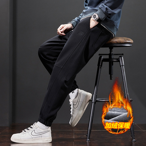男士加厚休闲裤冬季保暖宽松束脚青少年运动裤Z2351-P45/加绒P52，男装棉衣，星座509