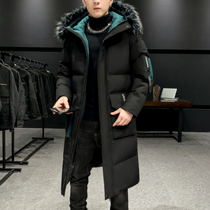 2021新款棉衣男中长款冬季外套羽绒棉服大毛领韩版棉袄DS605-P155