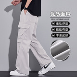 工装裤男直筒冲锋裤秋冬季2026新款潮牌美式休闲阔腿裤Z2536-P40，男装休闲裤，星座509