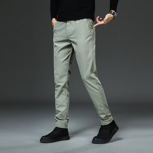 休闲裤男士宽松直筒长裤子男秋冬新款潮牌弹力大码男C9118中厚P35图片