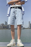 牛仔短裤男夏季薄款2021新款直筒中裤潮流潮牌五分裤子YD109，男装牛仔裤，星座509