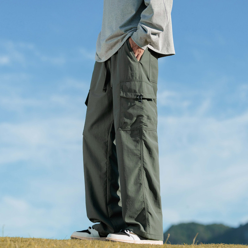 美式户外工装裤子男秋季宽松直筒潮牌阔腿登山冲锋长裤Z2353-P50,男装工装外套,星座509