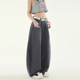 美式廓形弯刀牛仔裤2025秋季新款宽松高个子阔腿工装裤YD9013-P65，男装牛仔裤，星座509