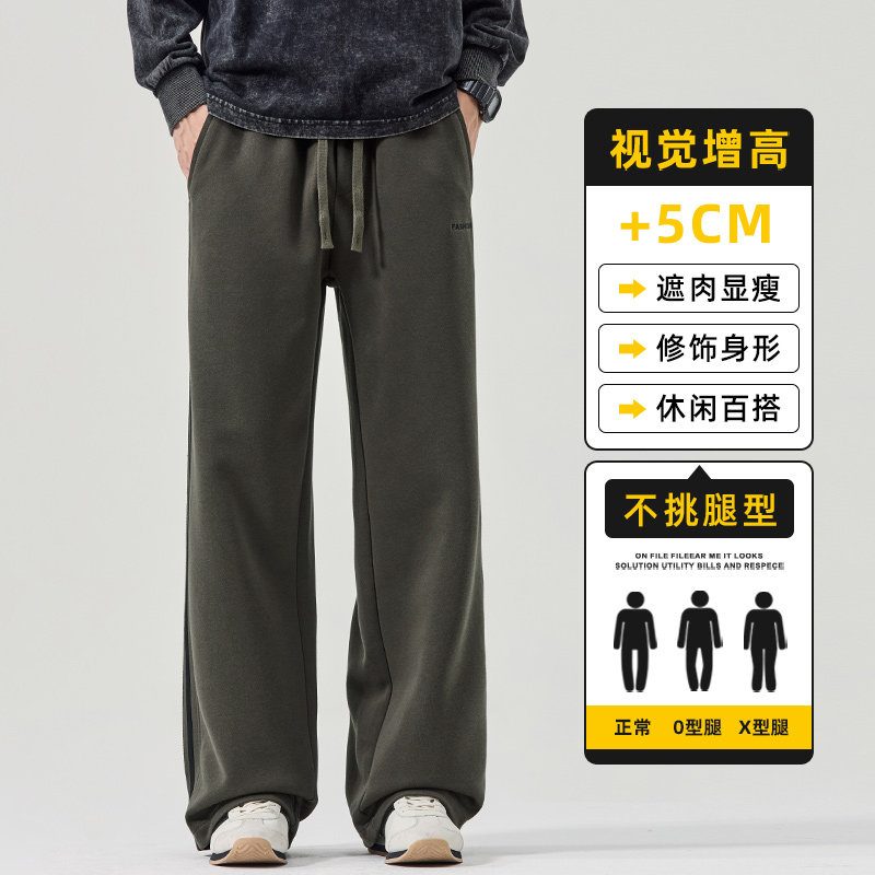 秋季新款宽松直筒休闲裤男美式潮流垂感百搭阔腿长裤子Z2565-P45,男装休闲裤,星座509
