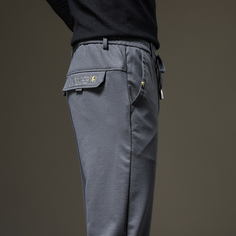针织卫裤男士新款宽松休闲裤子小直筒百搭秋季休闲长裤Z1929图片
