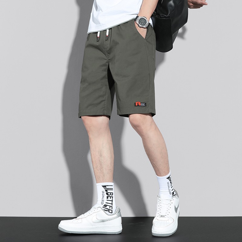 2023夏季五分裤男士短裤运动休闲冰丝薄款跑步宽松中裤Z6611-P35,男装休闲裤,星座509