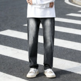 春季牛仔裤2026新款直筒裤宽松水泥做旧弹力高街男士潮流YZ89-P50，男装牛仔裤，星座509