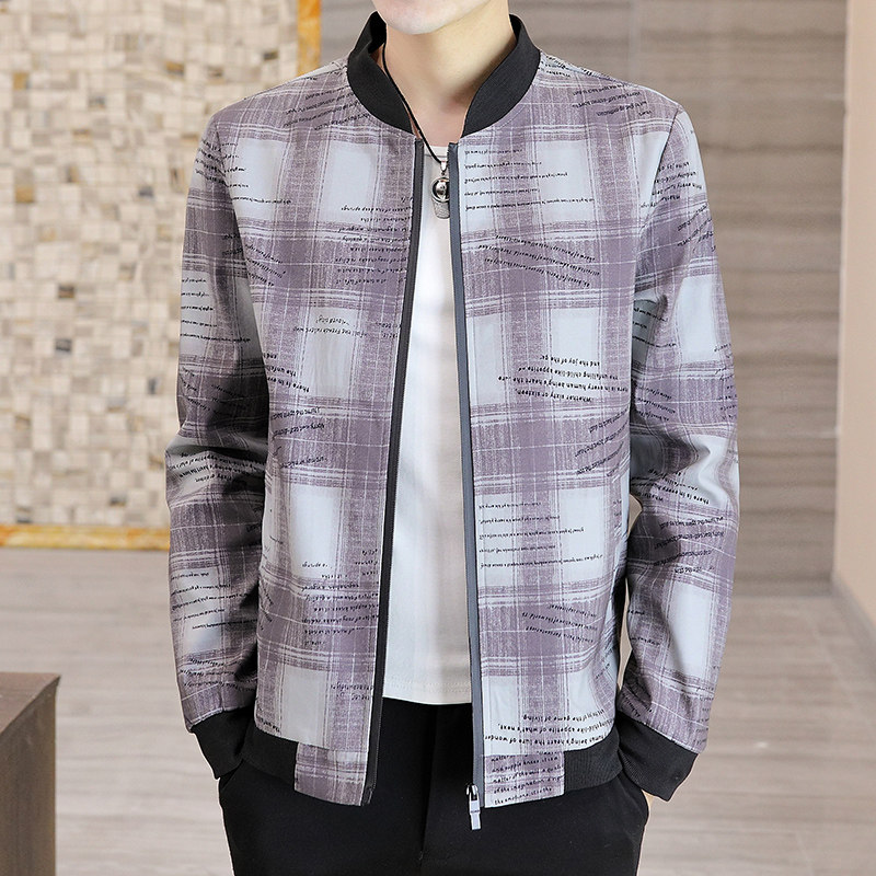 男士外套2021春季夹克韩版修身款潮流休闲薄款棒球服男HS316-P30,男装夹克,星座509