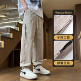 2026秋冬男休闲裤宽松束脚运动裤子男款工装日系风长裤Z2520-P45，男装工装外套，星座509