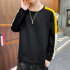 2021 new spring sweater men's round neck autumn men's top youth long sleeve T-shirt trend