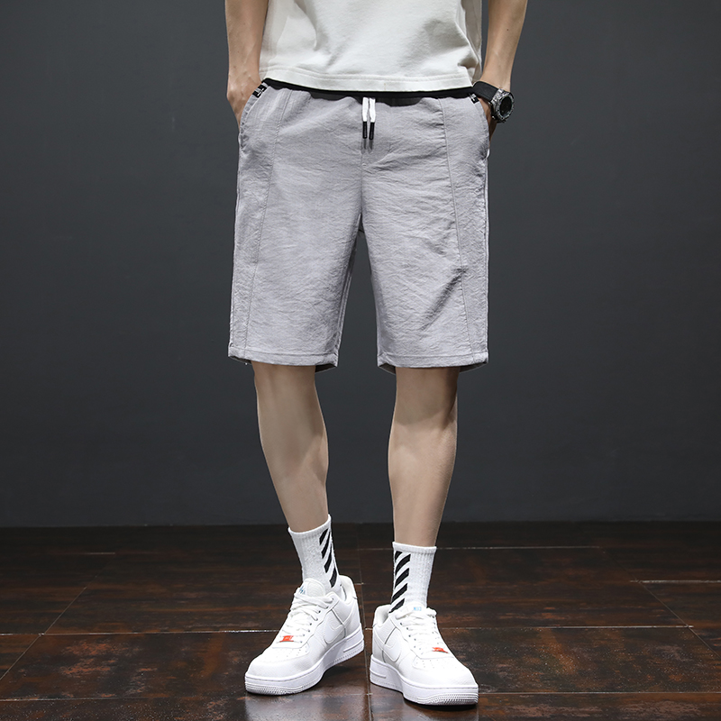 Summer super thin ice silk shorts men's pant