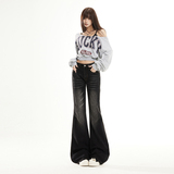 微喇牛仔裤女早春2026年新款秋冬高腰修身显瘦喇叭裤子YD9088-P65，男装牛仔裤，星座509