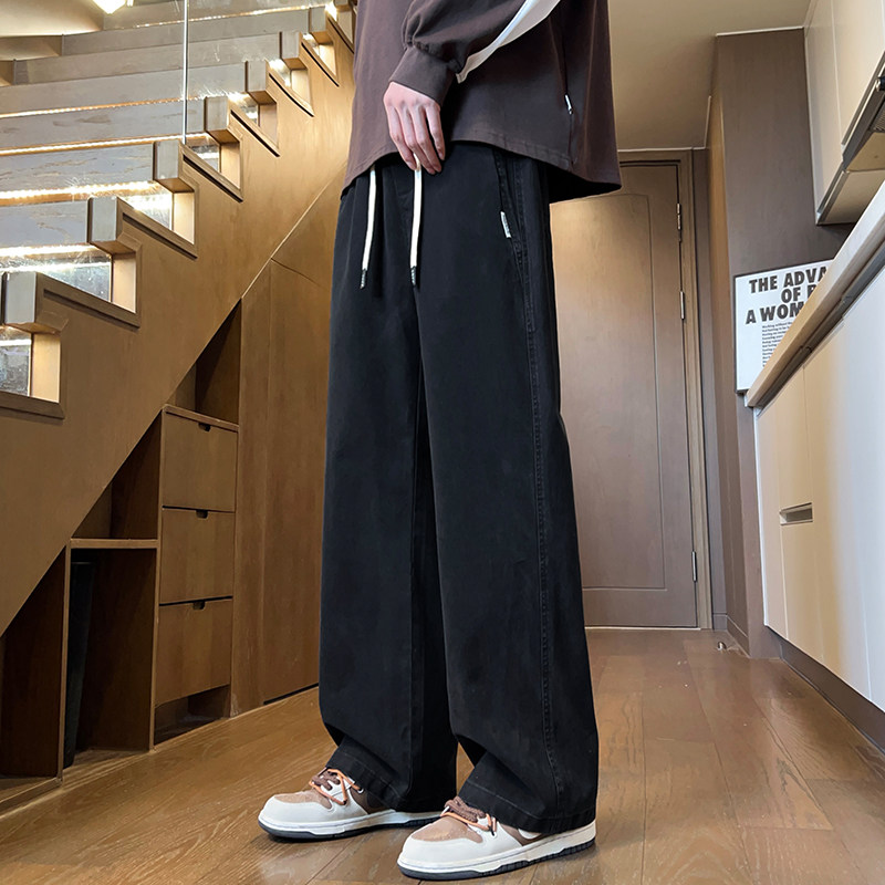 美式潮牌工装裤子男士宽松直筒阔腿秋冬运动休闲长裤子Z2301-P50,男装休闲裤,星座509