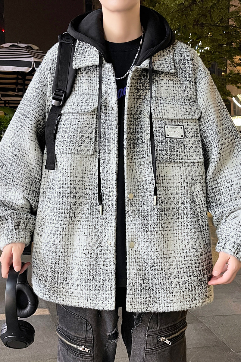 可拆卸帽夹克男秋冬季加绒加厚外套冬季防寒保暖棉衣服V205-P110,男装夹克,星座509