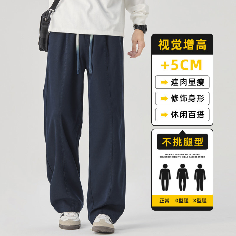 GENIOLAMODE美式抽绳直筒运动休闲裤男士秋季新款青少年宽松长裤,男装工装外套,星座509