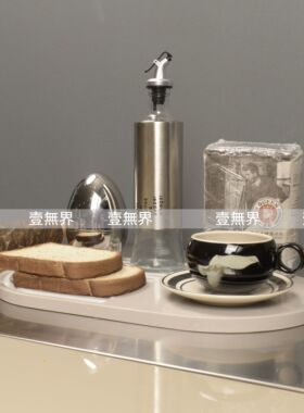 仿真面包吐司样板间厨房台面摆件调料瓶油壶咖啡杯套装