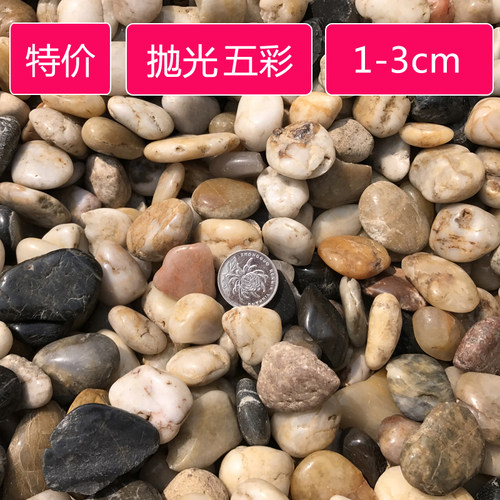 低价盆栽五彩抛光鹅卵石