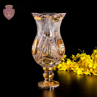 饰插花摆件 BOHEMIA水晶玻璃花瓶进口大号轻奢高颜值桌面居家装