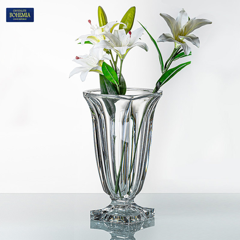 {{花瓶清仓}}捷克BOHEMIA水晶玻璃富贵竹百合花花瓶插花透明花瓶,家居饰品,花瓶,淘宝优惠券,粉丝福利购,淘宝优惠卷