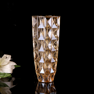 玻璃花瓶家居客厅装 新款 大号欧式 现代时尚 饰摆件百合玫瑰仿真花瓶