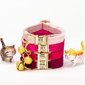 猫咪刻字项圈防勒安全扣可调节英美短宠物铭牌铃铛防丢失毛绒脖圈