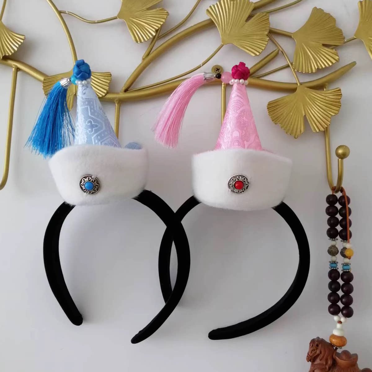 蒙古发箍民族风头饰发卡发饰蒙古袍配饰手工蒙古小帽装饰蒙古发箍