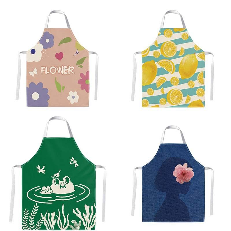 成人卡通布艺印花无袖围裙 小青蛙围腰罩衣厨房餐厅防污烤肉围兜,家庭/个人清洁工具,围裙,淘宝优惠券,粉丝福利购,淘宝优惠卷